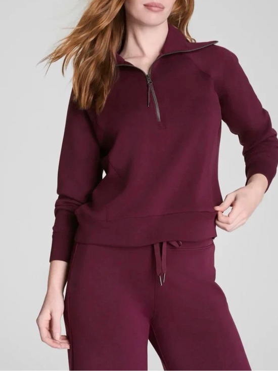 SPANX Tops - SPANX AirEssentials Half Zip sweatshirt plum small
